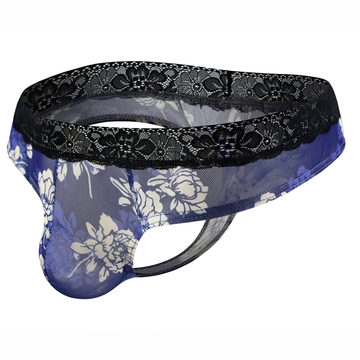 Men's Sexy Lace Breathable T-Back Underwear / Male G-String Flower Mesh Briefs Lingerie - EVE's SECRETS